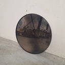 Aged wall mirror