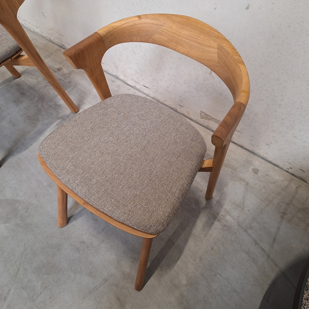 Set of 4 Bok outdoor dining chairs with cushions