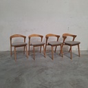 Set of 4 Bok outdoor dining chairs with cushions