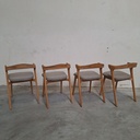 Set of 4 Bok outdoor dining chairs with cushions