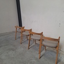 Set of 4 Bok outdoor dining chairs with cushions
