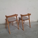 Set of 2 Bok outdoor dining chairs with cushions (Mocha)