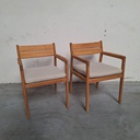 Jack outdoor dining chair with cushion (Set of 2)