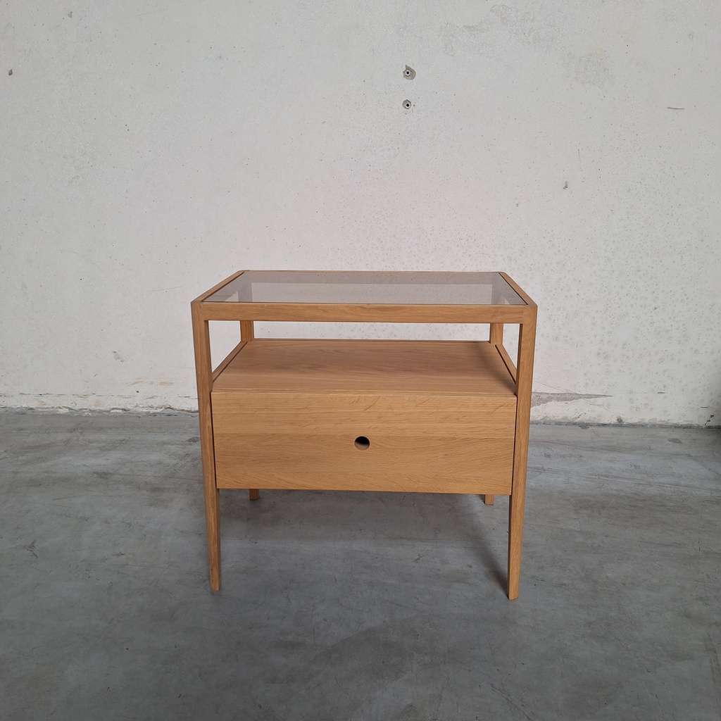 Spindle bedside table