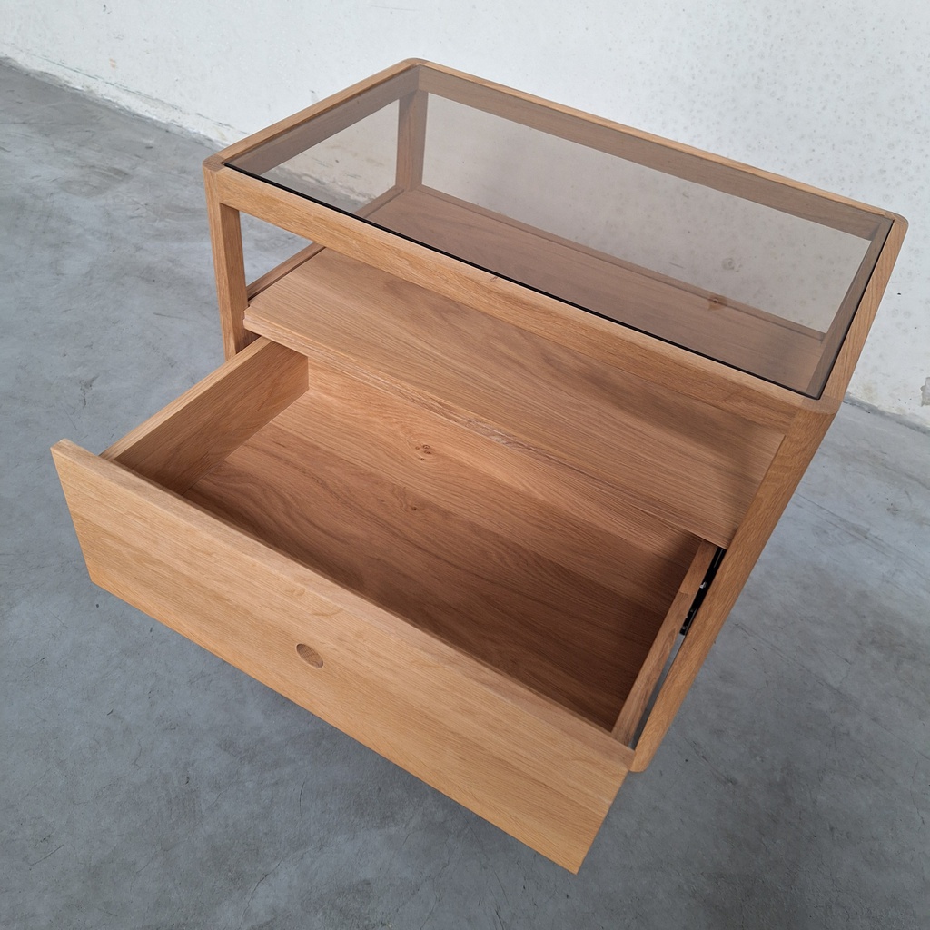 Spindle bedside table