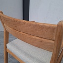 Set of 2 Jack outdoor dining chairs with armrests and cushion (Natural)