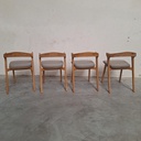 Set of 4 Bok outdoor dining chairs with cushions (Mocha)