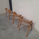 Set of 4 Bok outdoor dining chairs with cushions (Mocha)