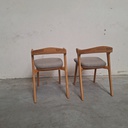 Set of 2 Bok outdoor dining chairs with cushions (Mocha)