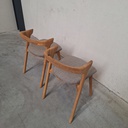 Set of 2 Bok outdoor dining chairs with cushions (Mocha)