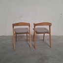 Set of 2 Bok outdoor dining chairs with cushions (Mocha)