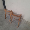 Set of 2 Bok outdoor dining chairs with cushions (Mocha)