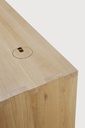 Oak U desk with cable management - 140cm