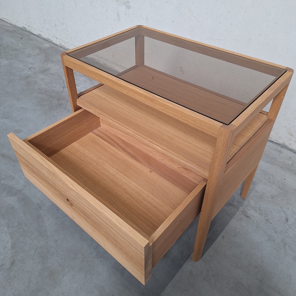 Spindle bedside table