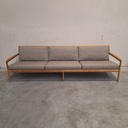 Jack outdoor 3-seater sofa with cushion (Mocha)