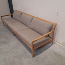 Jack outdoor 3-seater sofa with cushion (Mocha)