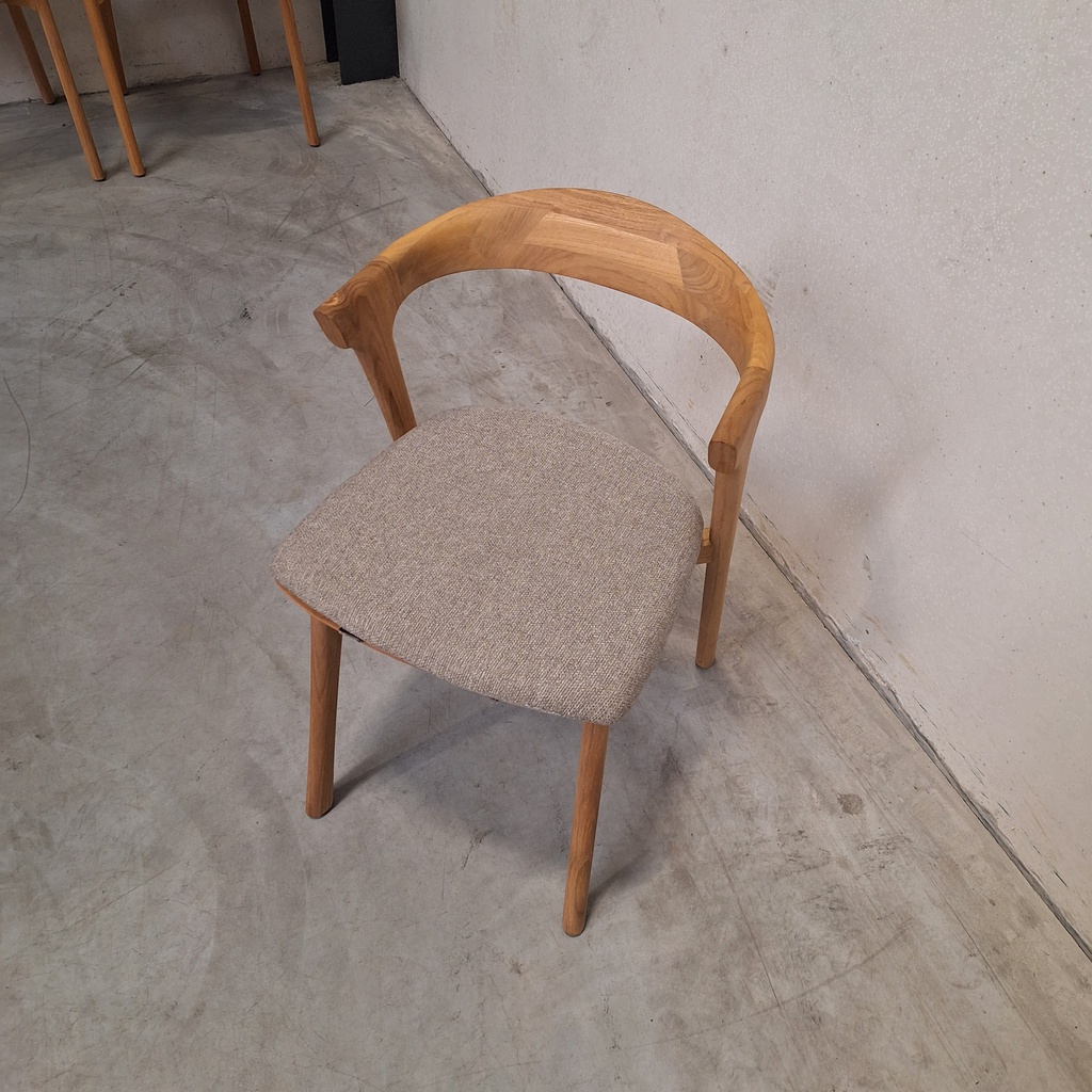 Bok outdoor dining chair with cushion (Mocha)