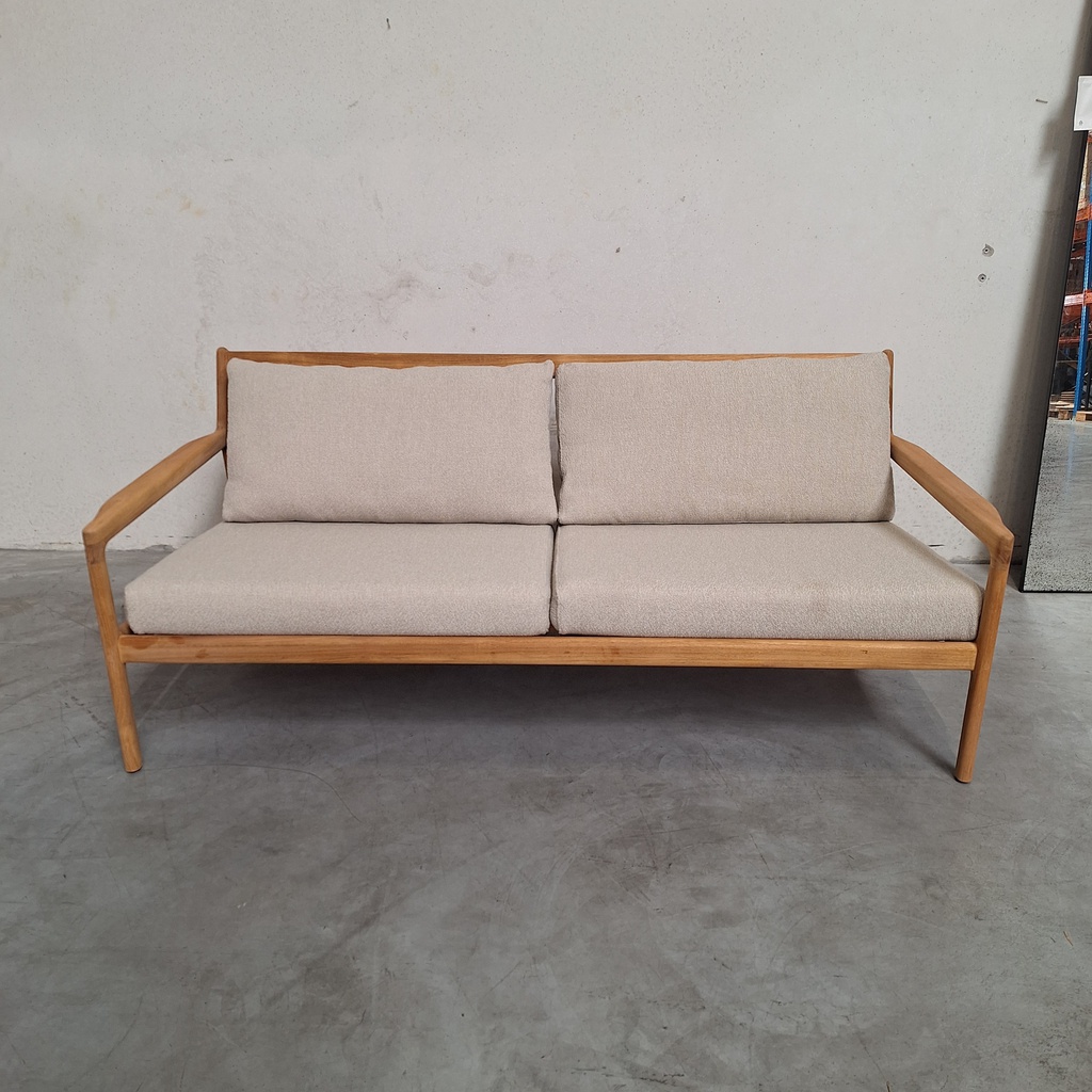 Jack outdoor 2-seater sofa with cushion (Natural)