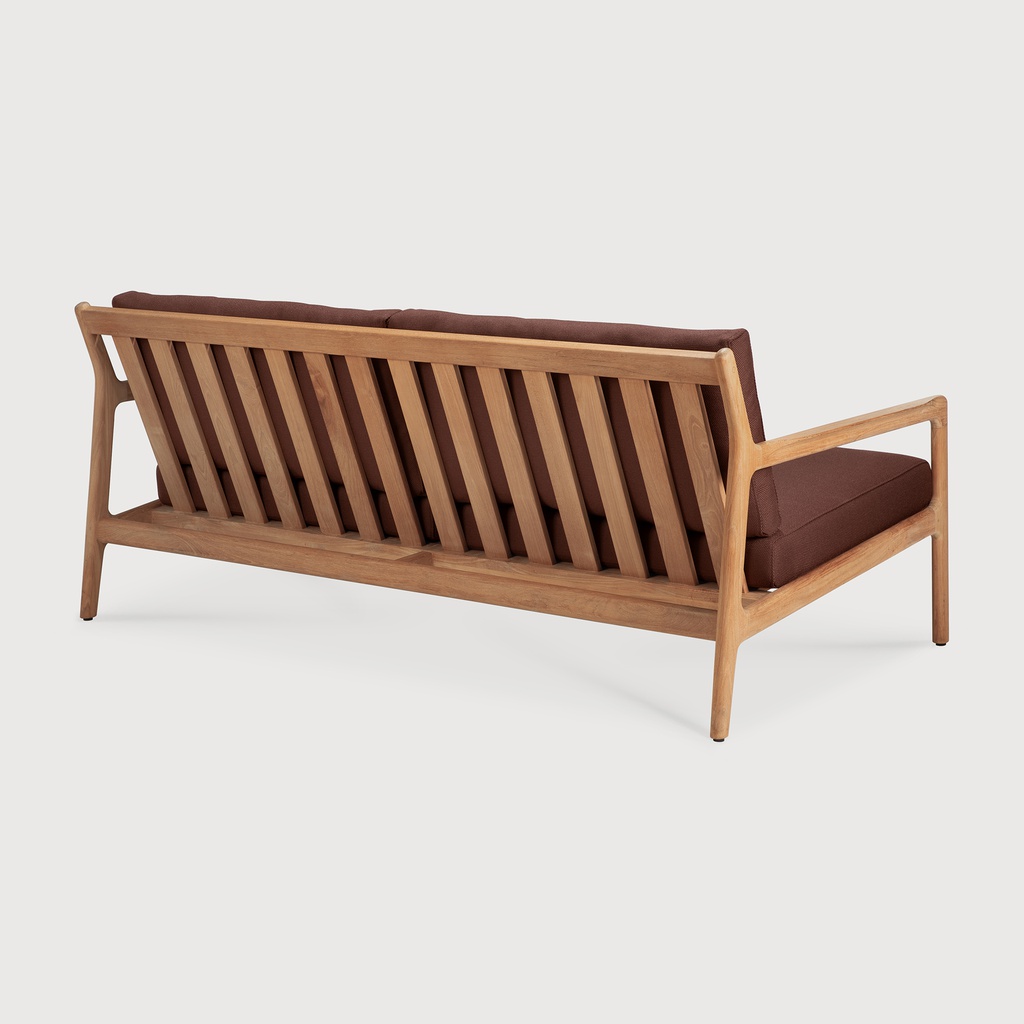 Jack outdoor 2-seater sofa with cushion Burgundy
