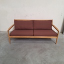 Jack outdoor 2 seater sofa with cushion (Burgundy)