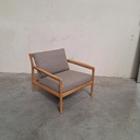 Jack outdoor lounge chair with cushion (Mocha)