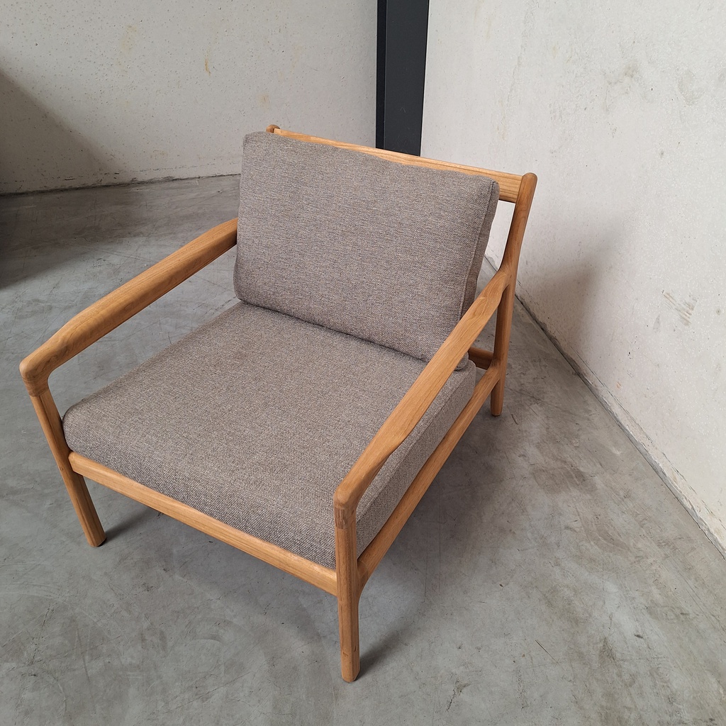 Jack outdoor lounge chair with cushion (Mocha)