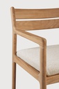 Jack outdoor dining chair with cushion (Natural)