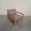 Jack outdoor lounge chair with cushion (Mocha)