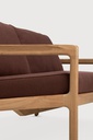 Jack outdoor 2-seater sofa with cushion (Burgundy)