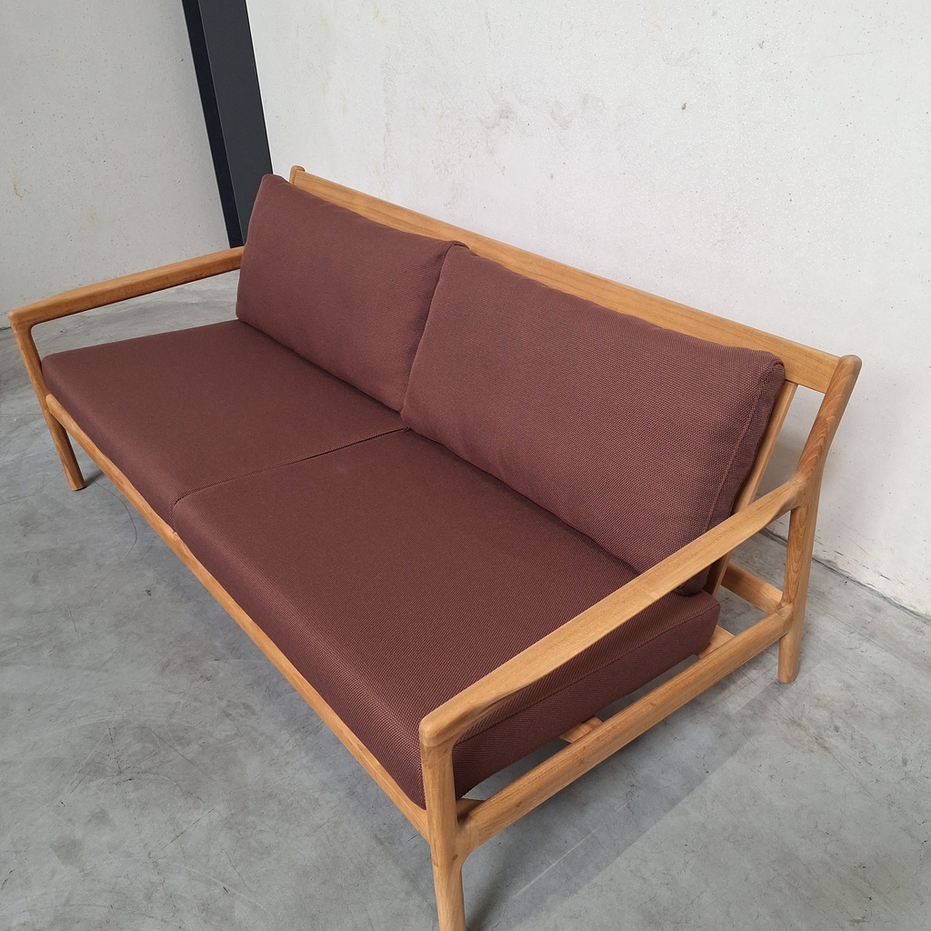 Jack outdoor 2 seater sofa with cushion (Burgundy)
