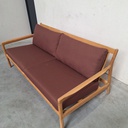Jack outdoor 2 seater sofa with cushion (Burgundy)