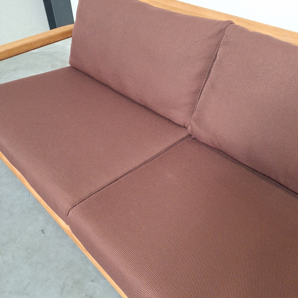 Jack outdoor 2 seater sofa with cushion (Burgundy)