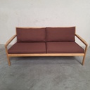 Jack outdoor 2 seater sofa with cushion (Burgundy)