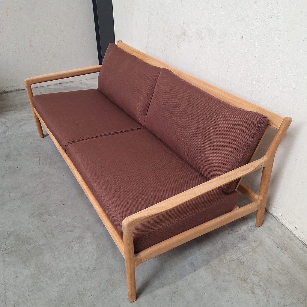 Jack outdoor 2 seater sofa with cushion (Burgundy)