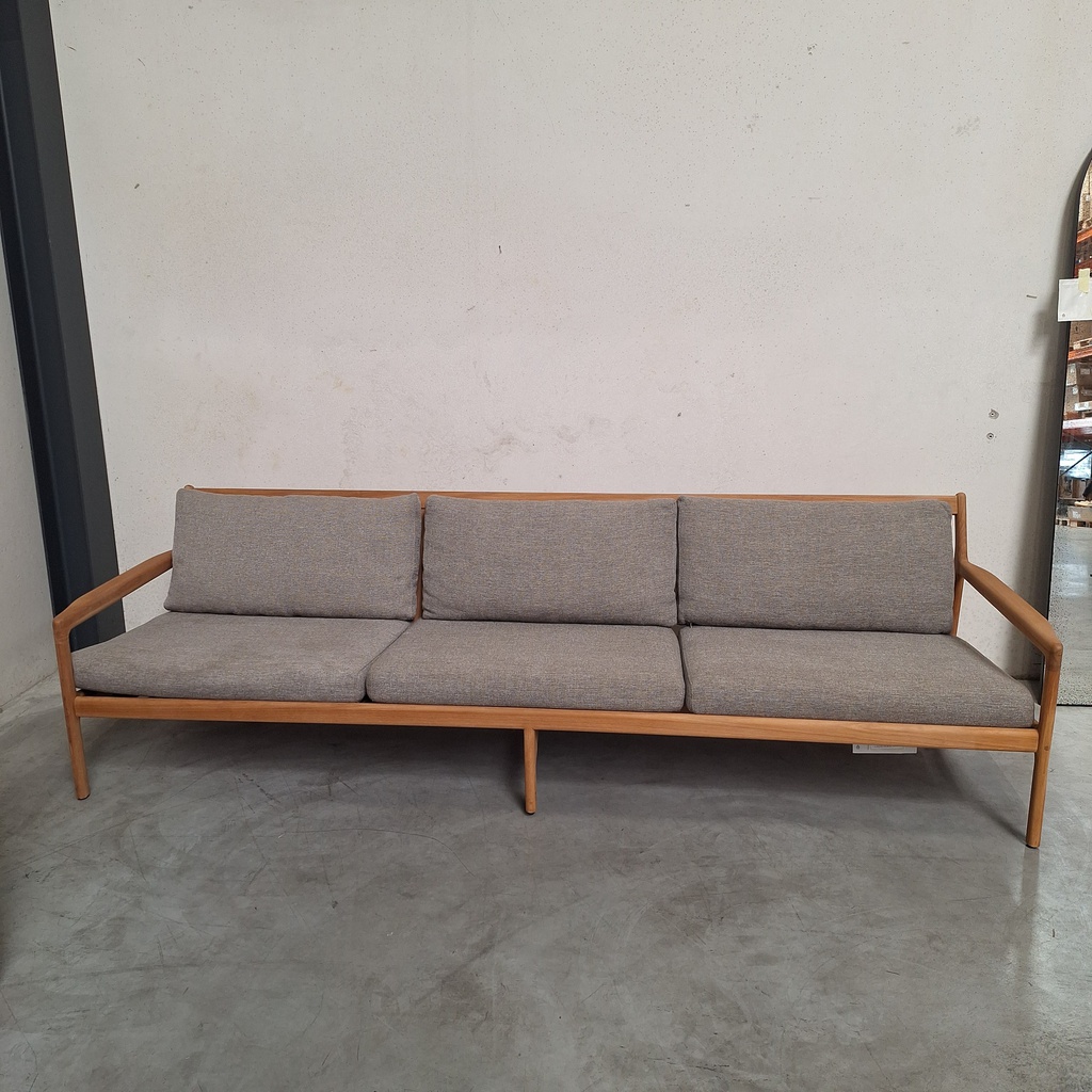 Jack outdoor 3-seater sofa with cushion (Mocha)