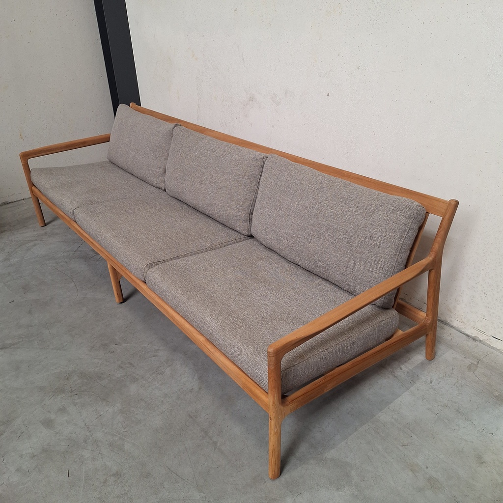 Jack outdoor 3-seater sofa with cushion (Mocha)