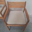 Set of 4 Jack outdoor dining chairs with cushion (Natural)