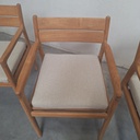 Set of 4 Jack outdoor dining chairs with cushion (Natural)