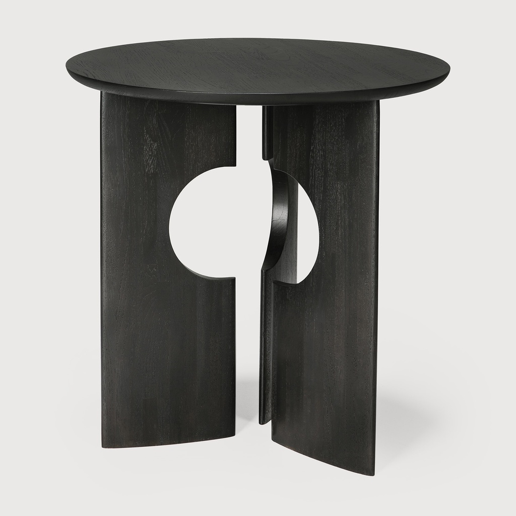 Teak Cove side table - black 50x50x50