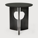 Teak Cove side table - black 50x50x50