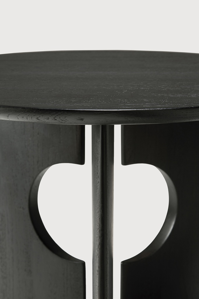 Teak Cove side table - black 50x50x50