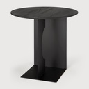 Teak Arc side table - black 50x50x47