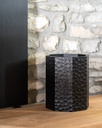 Black Chopped paper basket - mahogany