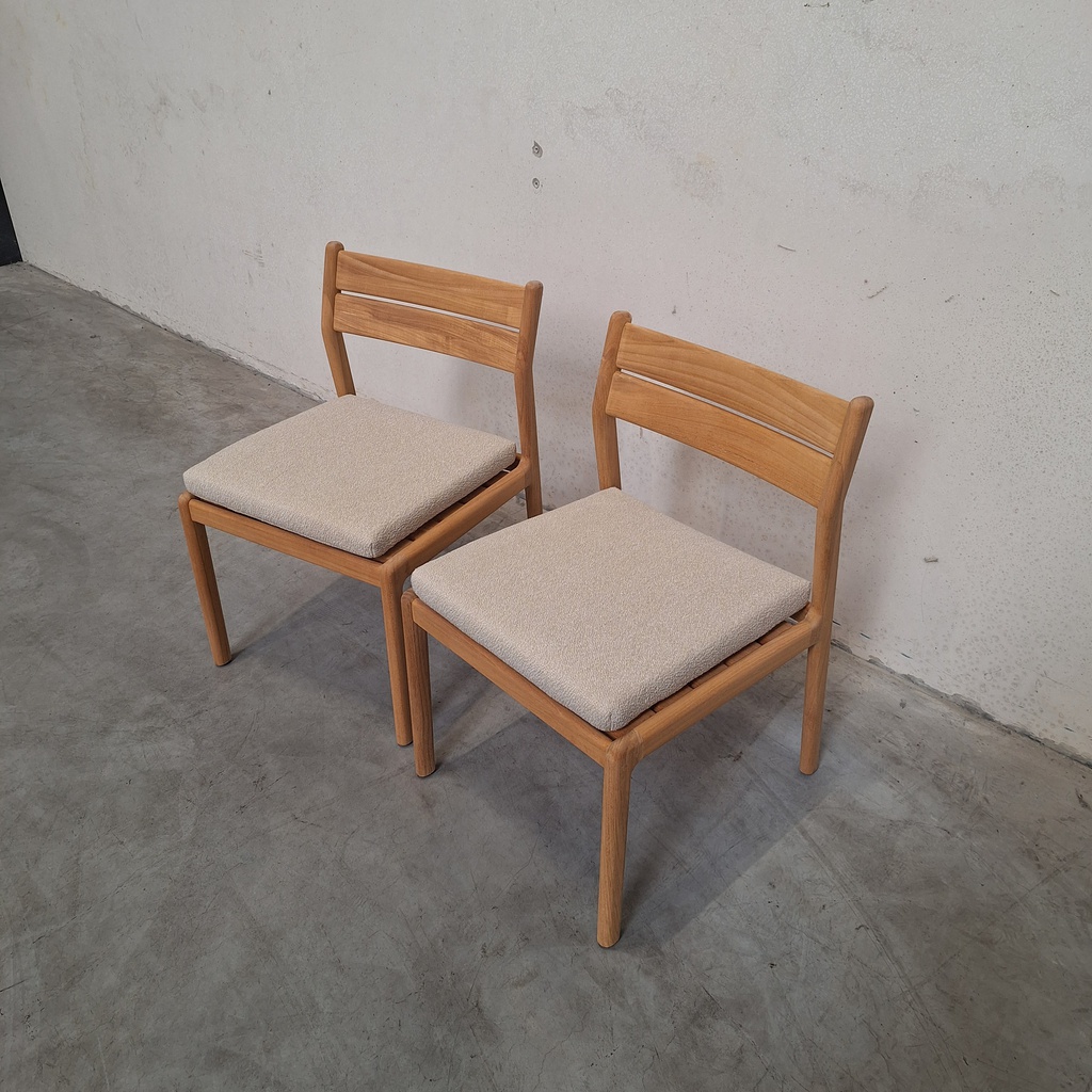 Jack outdoor dining chair with cushion (Set of 2)