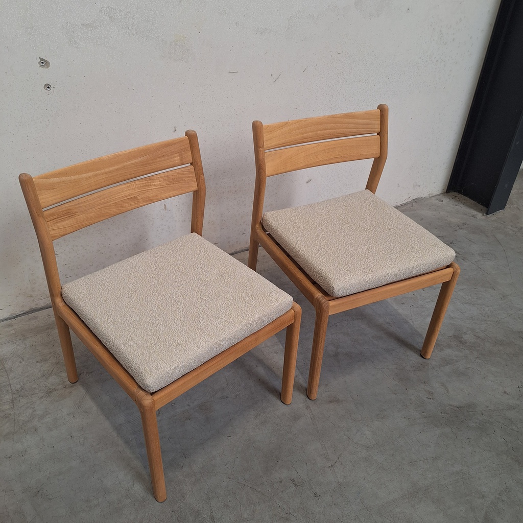 Jack outdoor dining chair with cushion (Set of 2)
