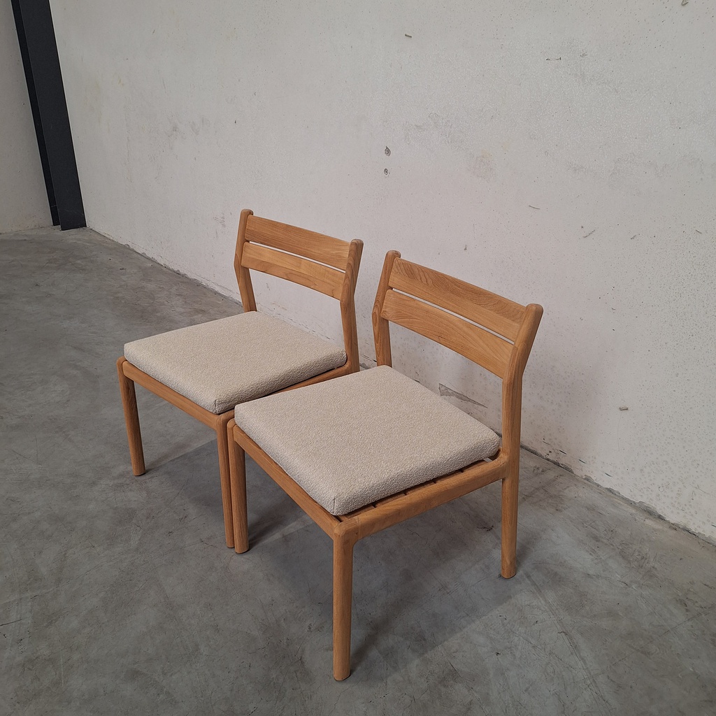 Jack outdoor dining chair with cushion (Set of 2)