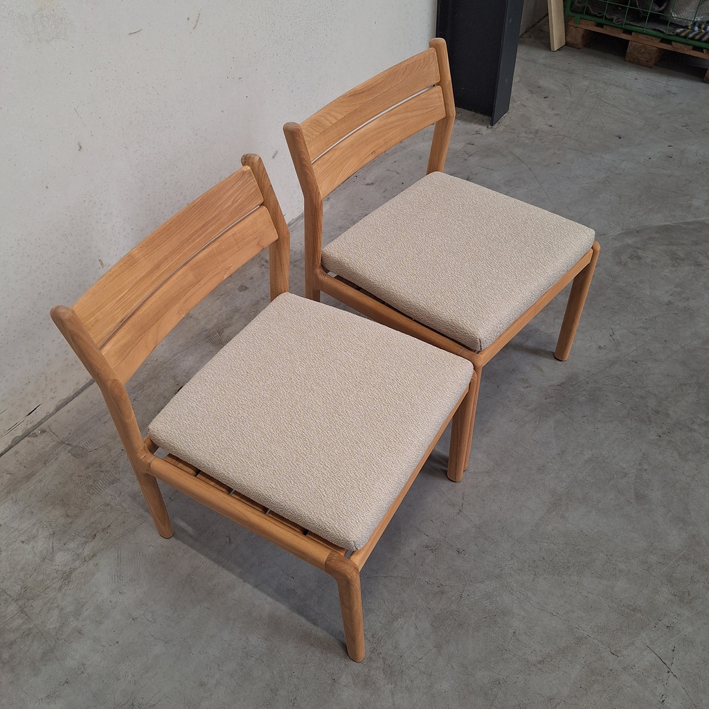 Jack outdoor dining chair with cushion (Set of 2)