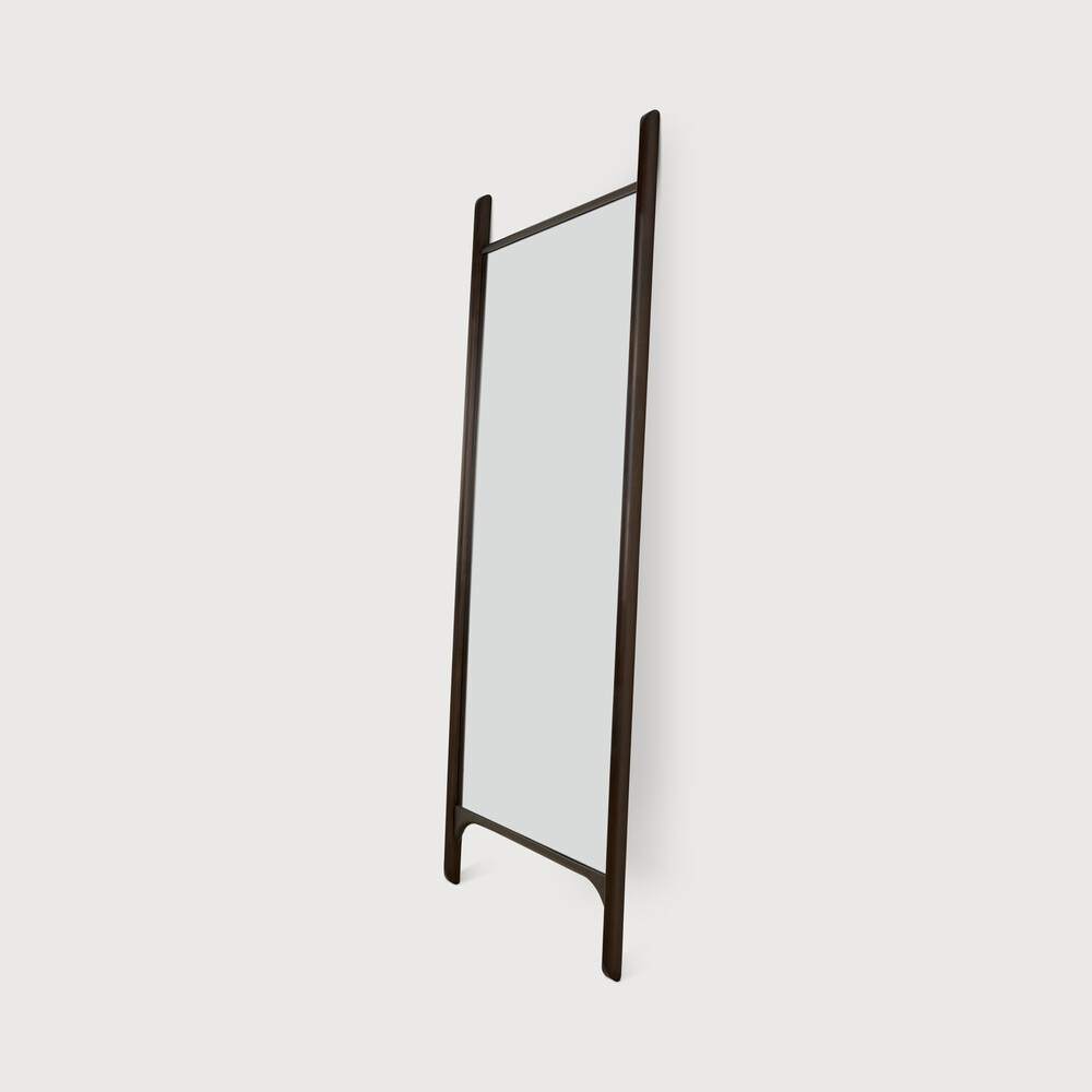 PI floor mirror - varnished mahogany frame - dark