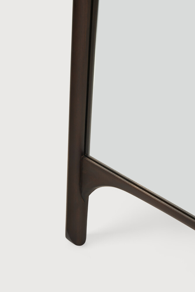 PI floor mirror - varnished mahogany frame - dark