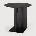 Teak Arc side table - black 50x50x47